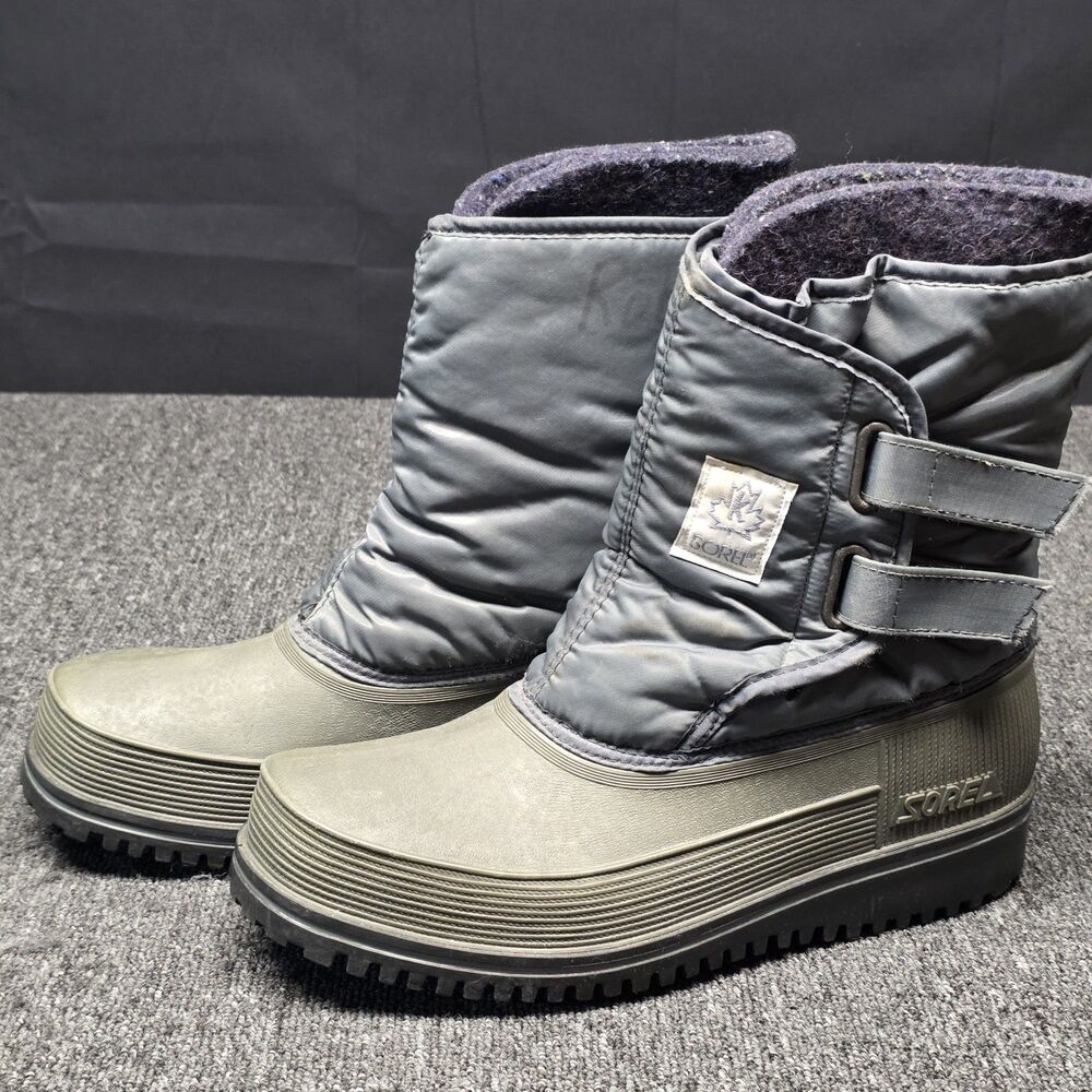 Vintage Sorel Winter Snow Boots Men’s 10 Made in Canada Wool Lined 1970s Rare